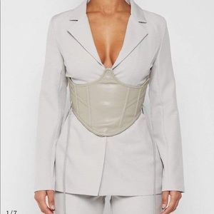 Tan two piece with corset